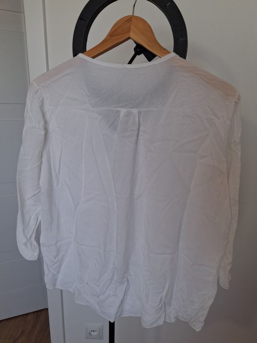 Made in Italy moda wloska biała bluzka damska M