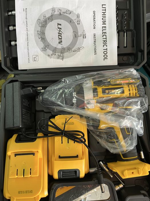 Berbequim parafusadora bateria litio com extras