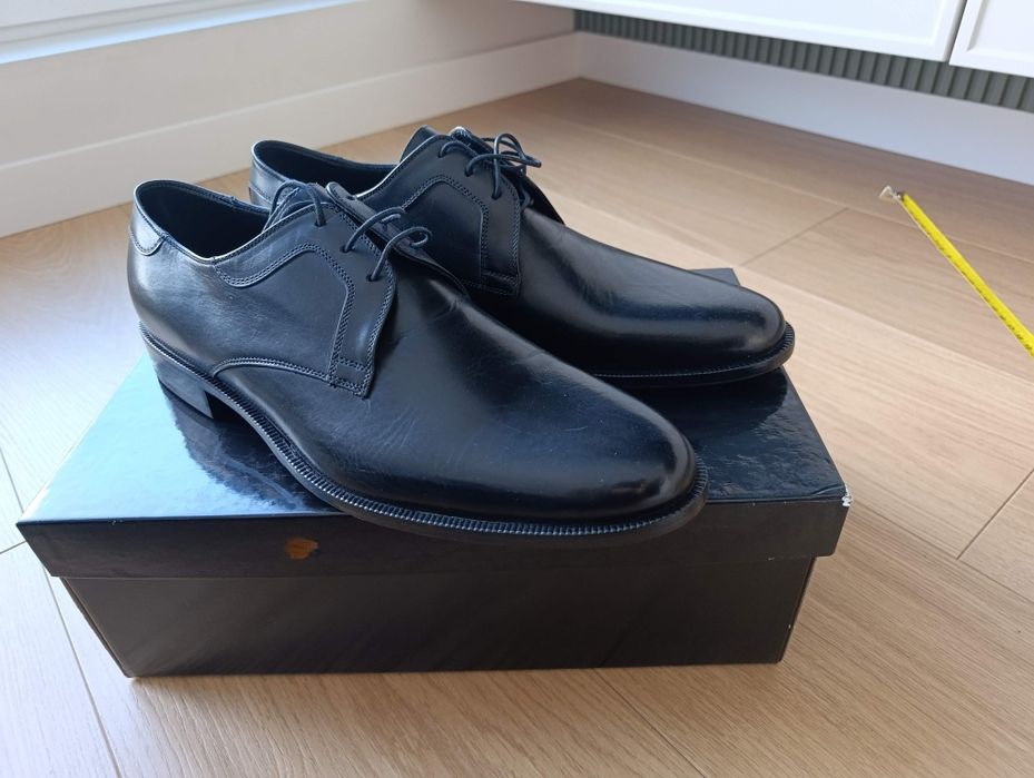 Nowe eleganckie buty męskie Gino Rossi 43 do garnituru skóra naturalna hand made