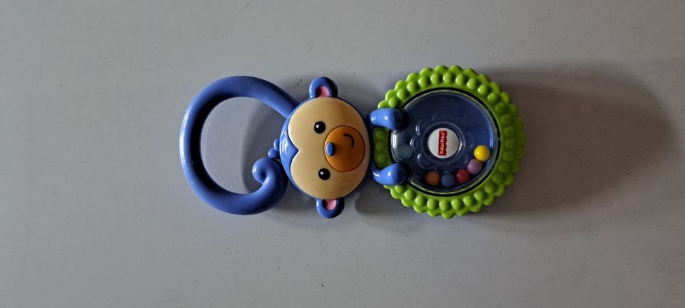 Chocalho para Bebé Macaco Azul