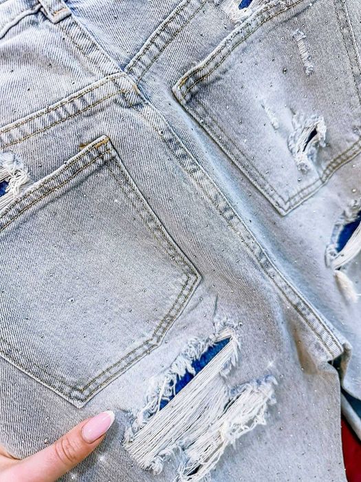 spodnie jeansowe blink blink premium dziury przetarcia hit
