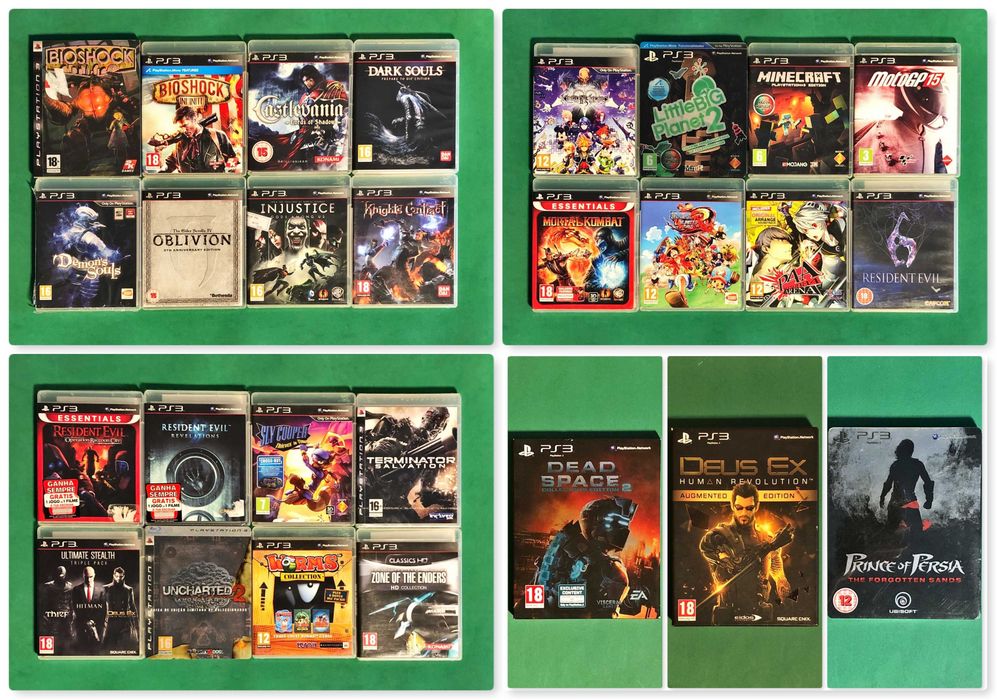 PLAYSTATION 3 PS3 Bioshock Evil Kingdom Minecraft Mortal One Sly Souls