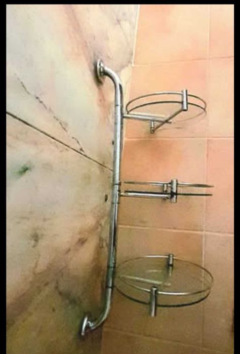 ESTANTE/Organizador em Vidro e inox giratória