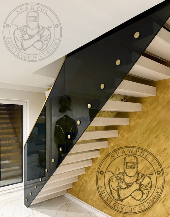 Schody stalowe loftowe na wymiar + balustrady | producent