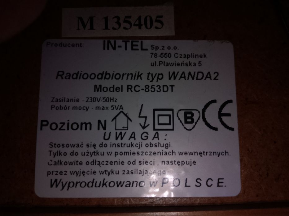 Radio Wanda 2 model na zdjęciu.