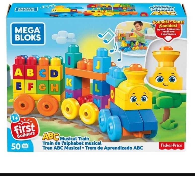 Klocki Mega Bloks  FWK22 pociag ABC muzyczny pociag