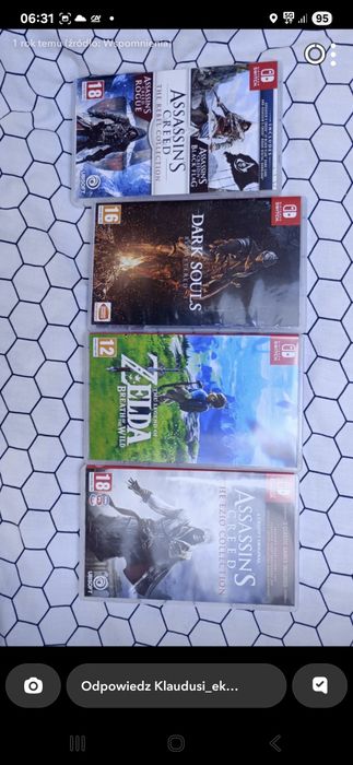 Nintendo switch oled + pokrowiec, Joy con wheel pair, 4 gry karta sim
