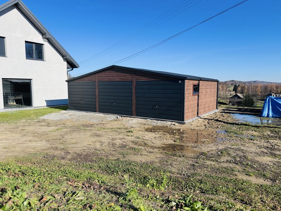 Garaż Blaszany Drewnopodobny 9x6 9x5 8x6 7x6 10x6 12x6