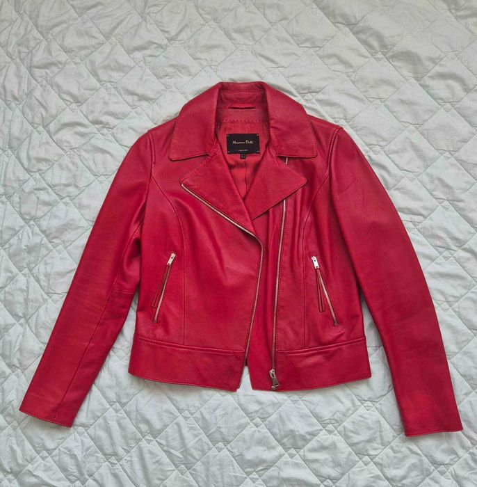 Нова шкіряна неперевершена за якістю косуха Massimo Dutti, розмір S