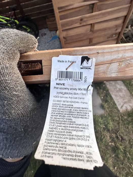 Plot szczelny Nive 90x180 2 panele.