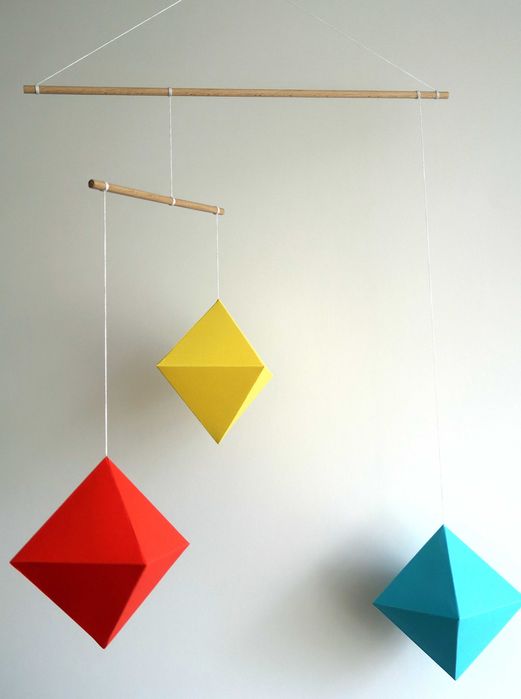 Ośmiościany duży Mobil Montessori Karuzela od 5 tygodnia życia