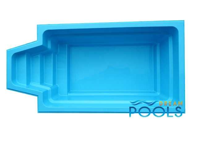 Basen poliestrowy 5,5x2,8x1,4m skimmer, 2 sysze, filtracja akcesoria