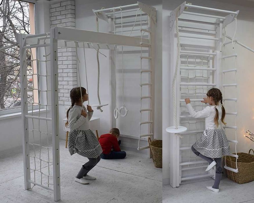 Шведская стенка детская 2в1 Сетка Рукоход Шведська стінка Трансформер