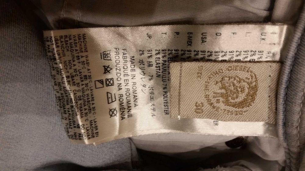 DIESEL SLEENKER Blue Sky W30 L34 L36 slim skinny rurki W31 streetwear