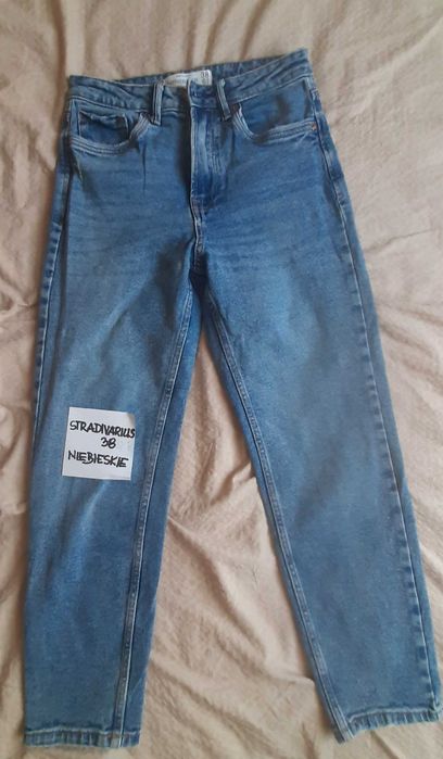 spodnie jeans damskie niebieskie 38 stradivarius