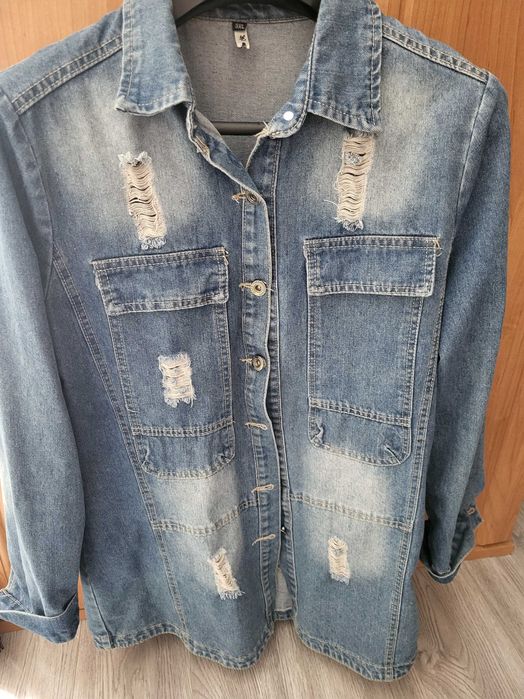 Весняна джинсова жіноча куртка 3хл