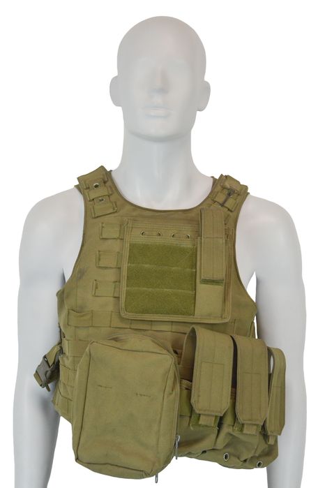 wojskowa kamizelka taktyczna khaki molle