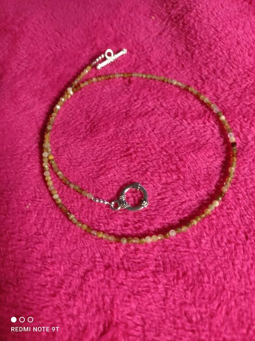 Naszyjnik z kamienia granat zielony