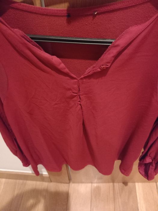 Blusa S(Massimo Dutti)algodão bordeaux