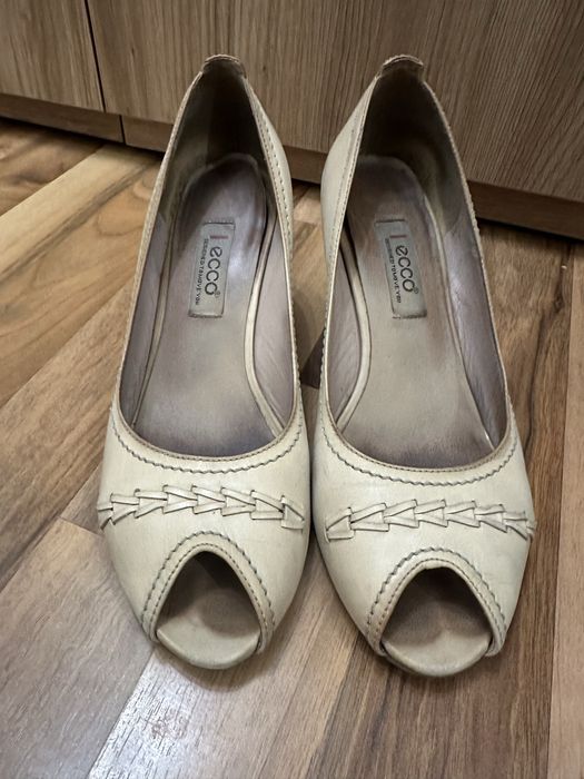 шкіряні туфлі Ecco, туфлі, жіночі туфлі, туфлі лодочка