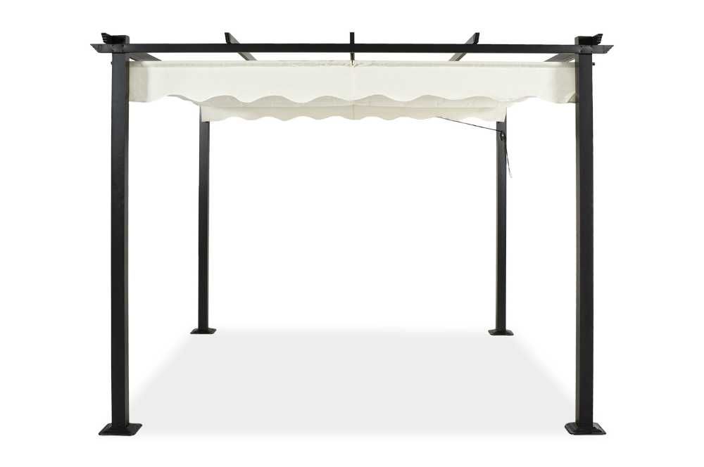 Pergola Tarasowa ogrodowa HDM 3x3 Metalowa Zwijany Dach Altana Solidna