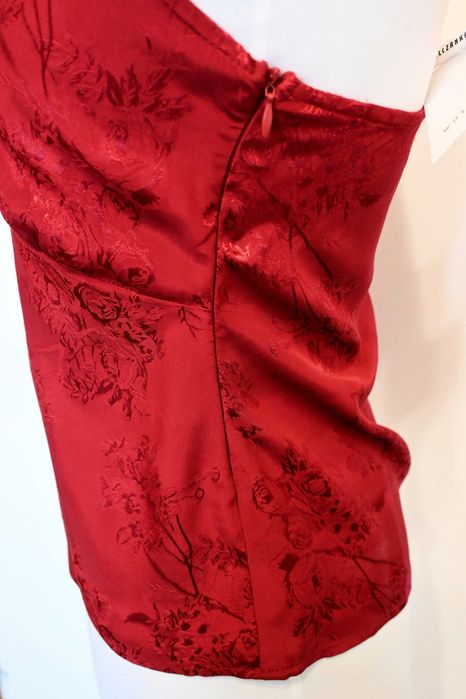 Wólczanka top burgundowy bordowy Mist S XS wiskoza