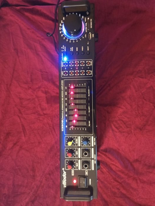 VLLIODOR KB308U – wzmacniacz stereo / karaoke – 2×100 W – ECHO – 4–8 Ω
