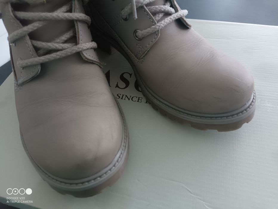 Buty zimowe 36 szare/beżowe