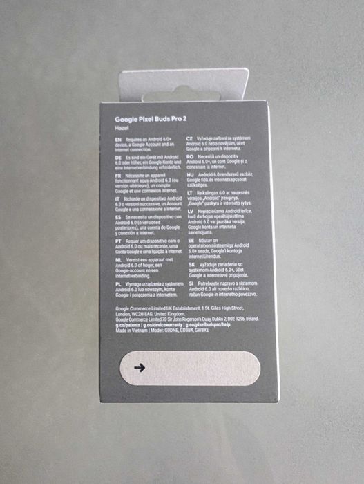 Słuchawki bezprzewodowe Google Pixel Buds Pro 2 Zielono-Szare