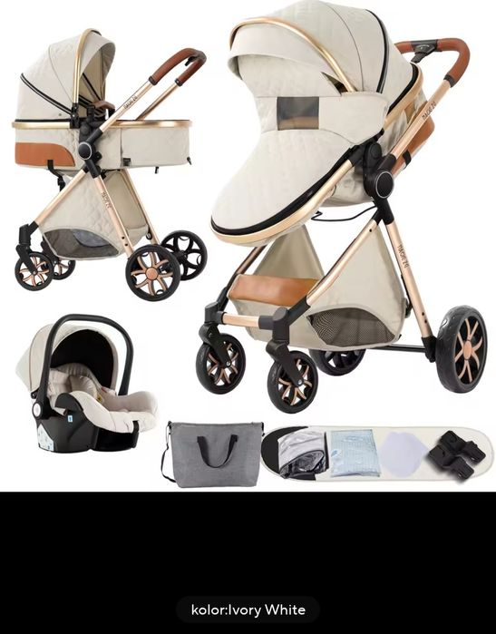 Wózek dziecięcy 3w1.  Stylowe. WYPRZEDAŻ