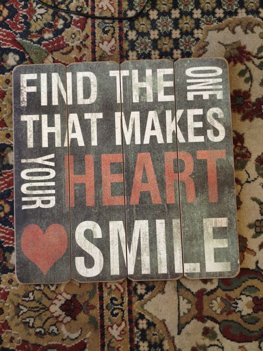 Decorative Wooden Frame with Message