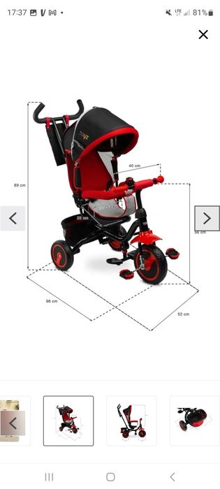 Rowerek trójkołowy toyz