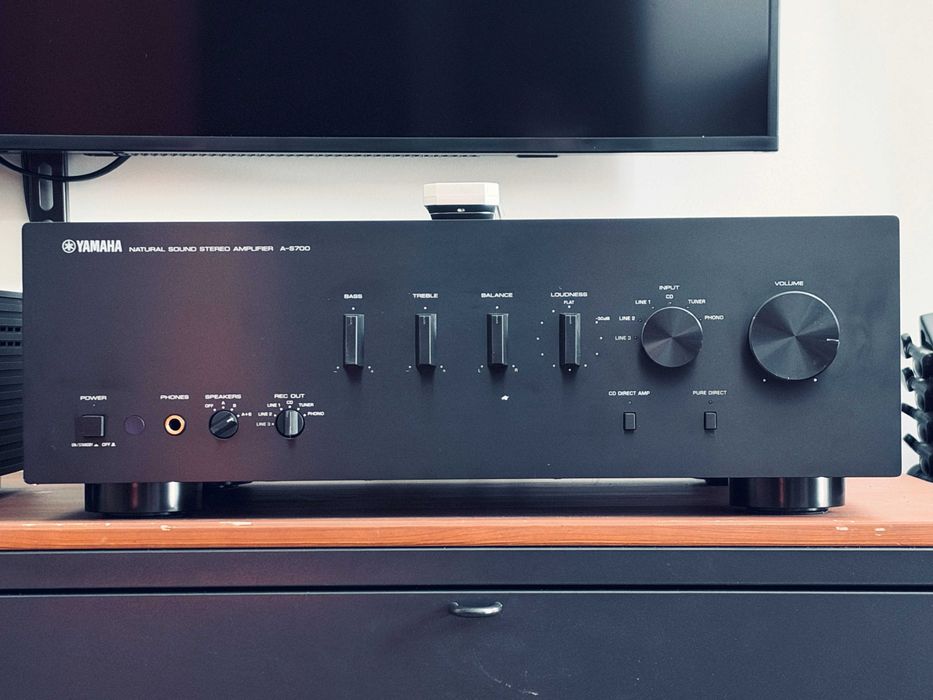 ‼️ Yamaha A-S700 90Вт Natural Sound фонокорректор MM пульт ℹ️ звучит как аппараты за 1К дол, чёрный, из Германии