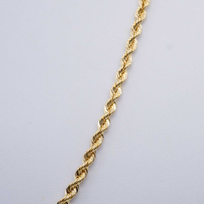 Złoty łańcuszek damski 585 8,24g 55cm Jasny Kordel Nowy WYSYŁKA GRATIS