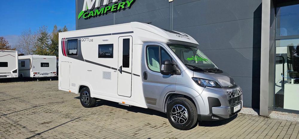 Giottiline COMPACT CX66 FIAT DUCATO RAPIDO GR. MAX WYPOSAŻENIE  Hak Klimatyzator 12V Solar 200W Alarm Thitronik TV Smart Aku 200AH