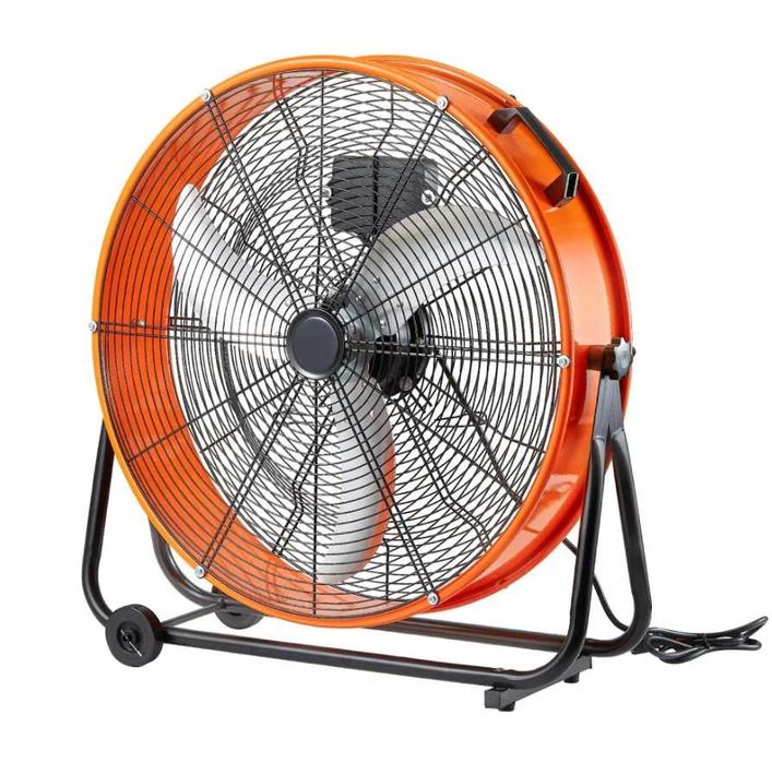 Ventilador de Tambor, Ventilador de Chão, Ventilador Industrial de Chão Inclinável para Armazém, Oficina, Fábrica