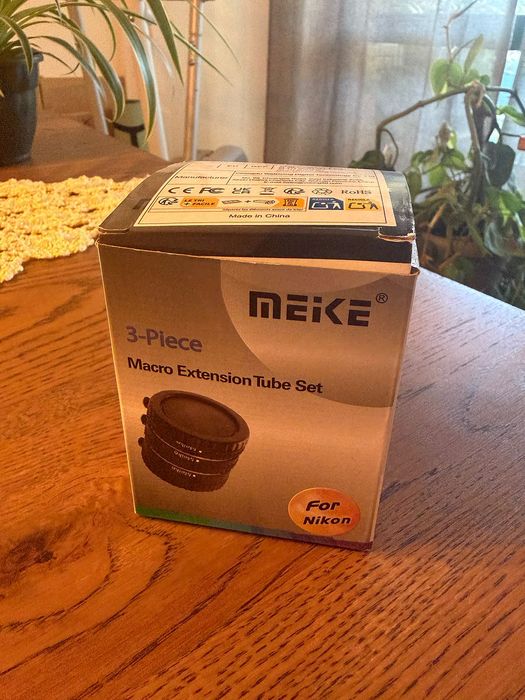 Meike N-AF1-A Adaptador de tubo de extensão macro de metal macro para câmera Nikon