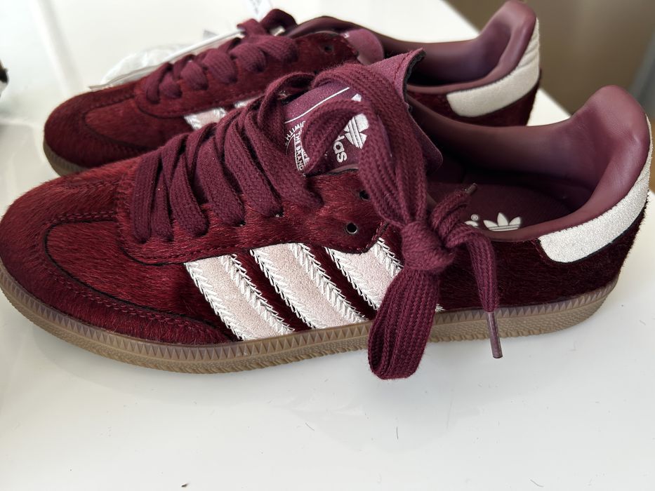 Adidas Samba og bordeaux pelo poney