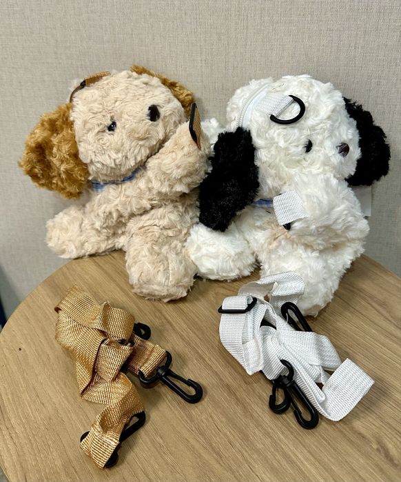 М’який дитячий рюкзак-песик, два види, розмір 27х15х27 см