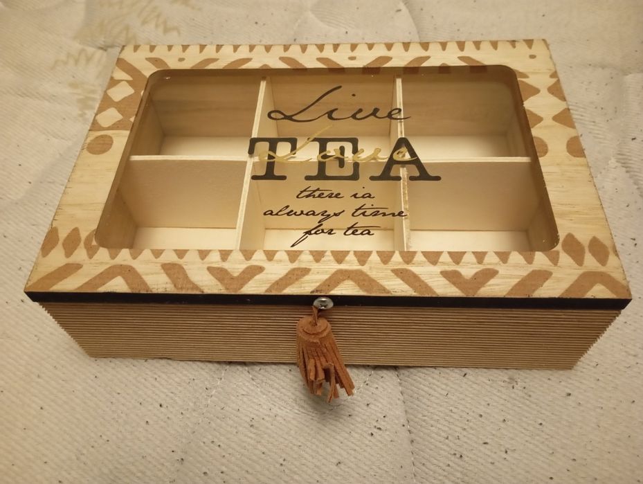 Caixa de chá em madeira NOVA