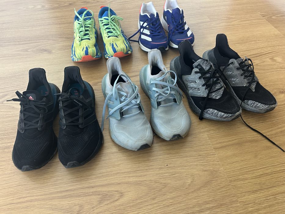 Tenis adidas Ultraboost ; asics; Adizero
