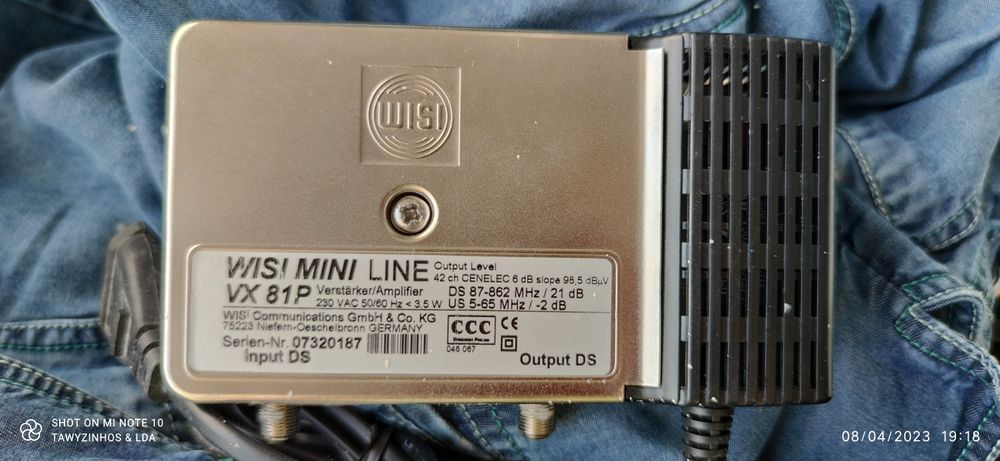 Amplificação de sinal -internet + canais TV