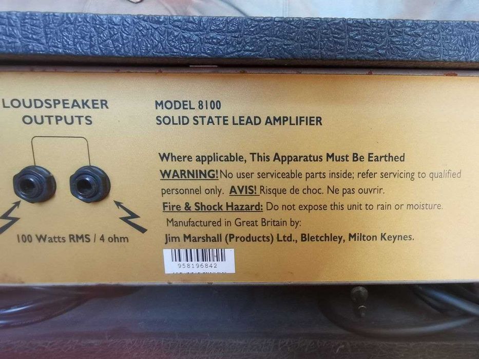 Marshall Valvestate 100V, Model 8100