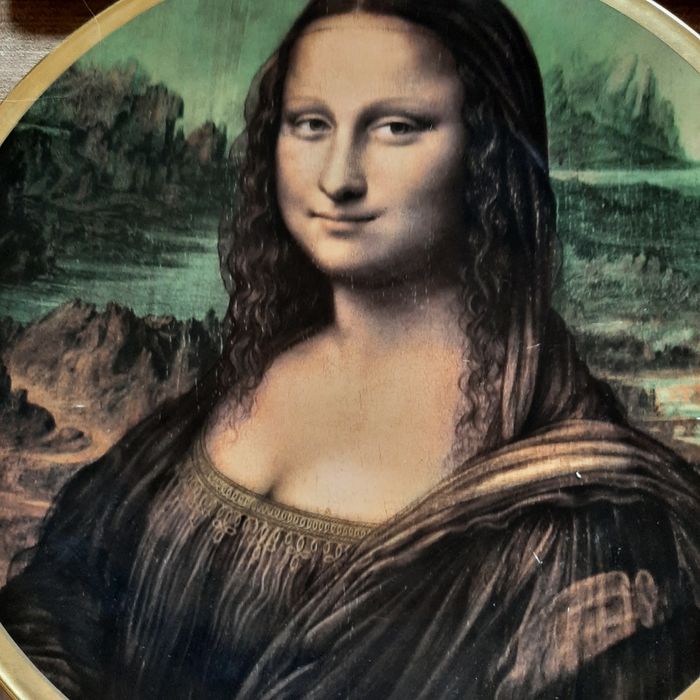 Talerz kolekcjonerski Mona Lisa Leonardo da Vinci Louvre Paris RFN.