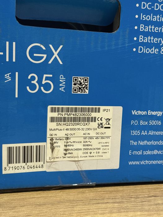 Новий інвертор Victron Energy MultiPlus IІ 48/3000/35A GX 2,5-5квт