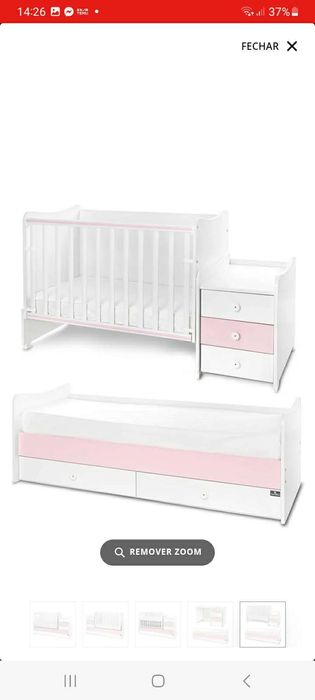 Cama convertivel Lorelli 120x60 berço cama 1.70 x 60cm