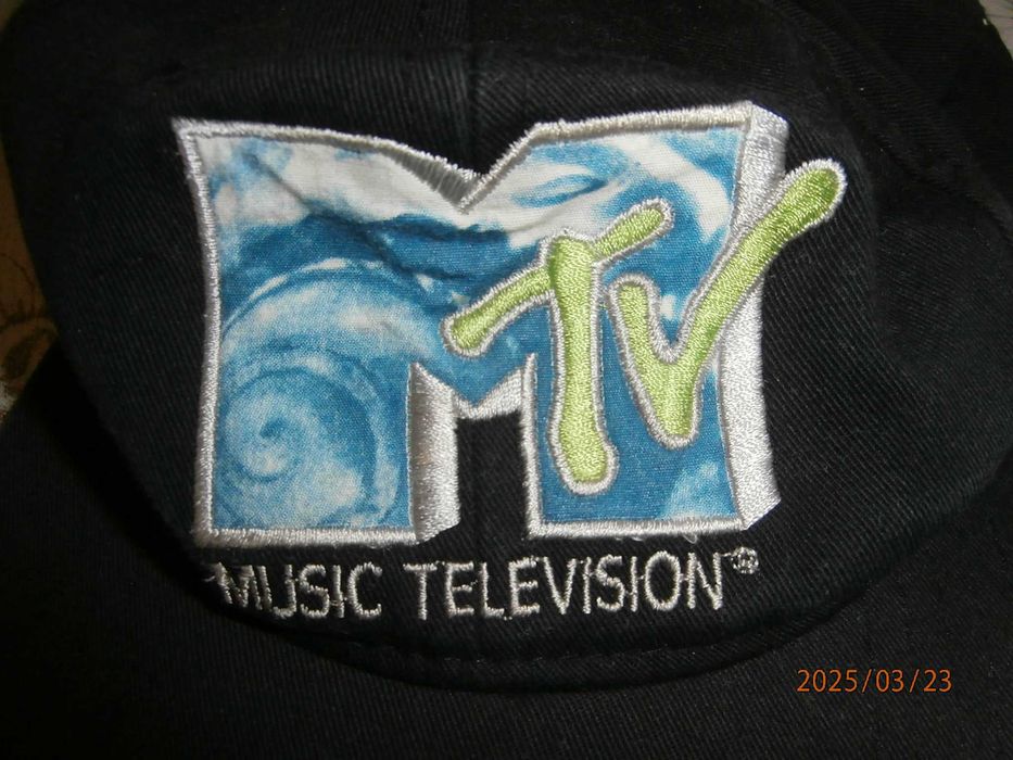 Czapka z daszkiem MTV, Czarna, Unisex, regulowana