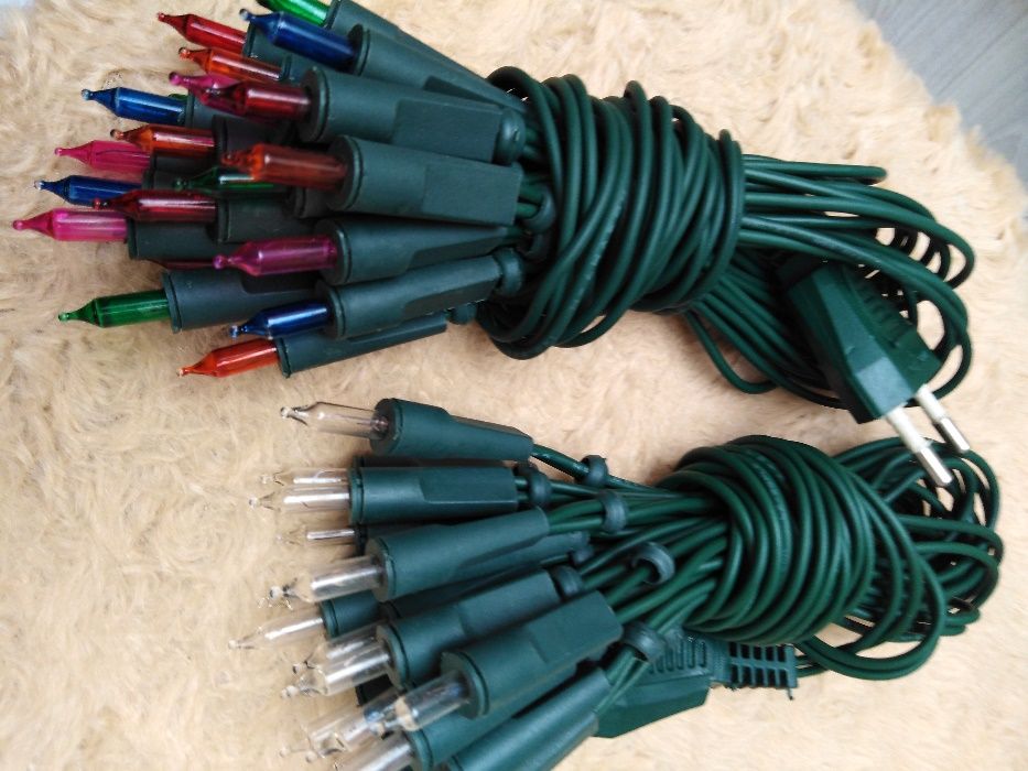 Lampki ledowe i zwykłe- 8 zestawów.