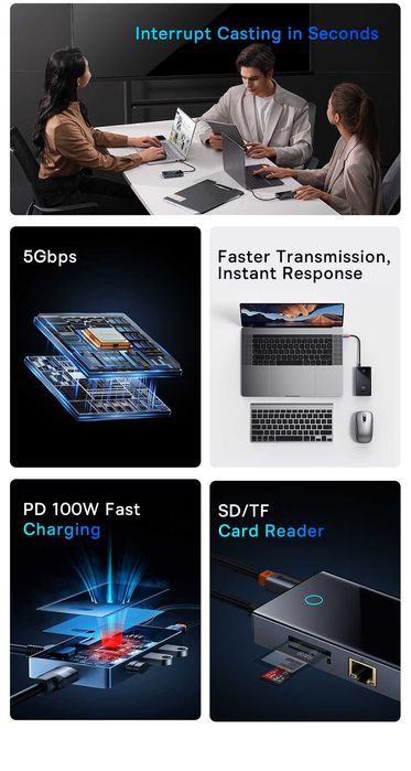 Hub Baseus 8 w 1 USB-C