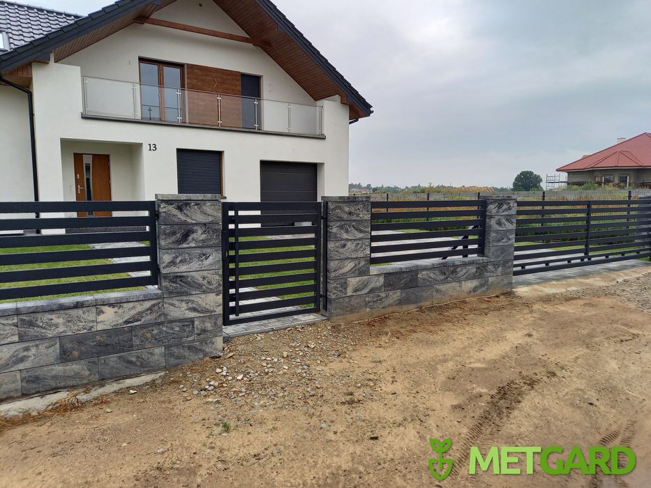 Murowanie płotu ogrodzenia modułowe JONIEC DREWBET STYROBUD